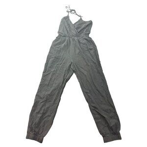 Lulus Learning to Fly Black Jumpsuit Halter Tie Size‎ XS | D1